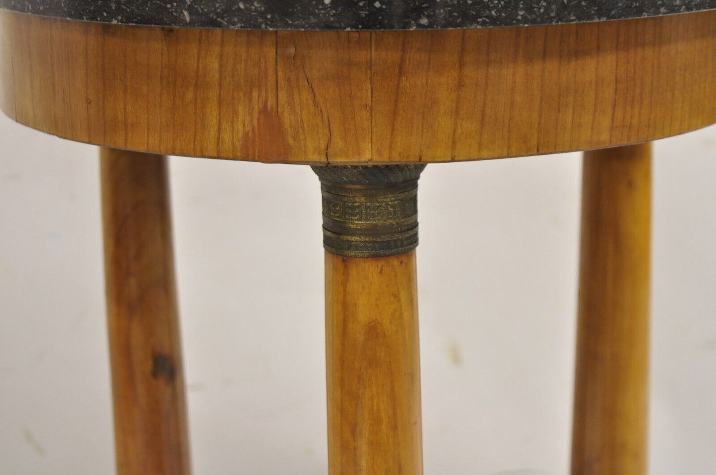 Antique Italian Biedermeier French Empire Small Marble Top Drinks Side Table