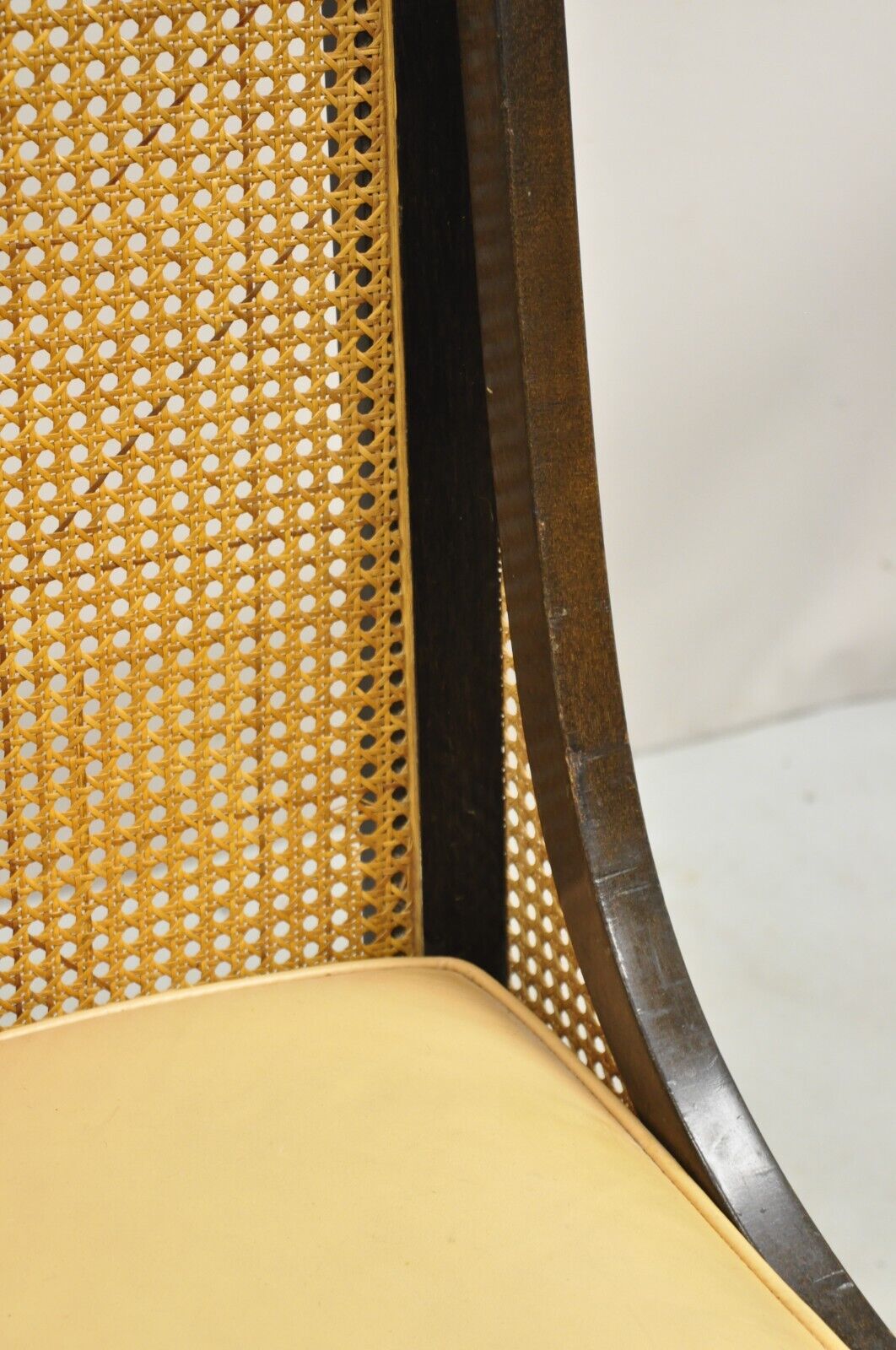 Vintage Harvey Probber Mid Century Modern Ebonized Cane Hiprest Side Chair
