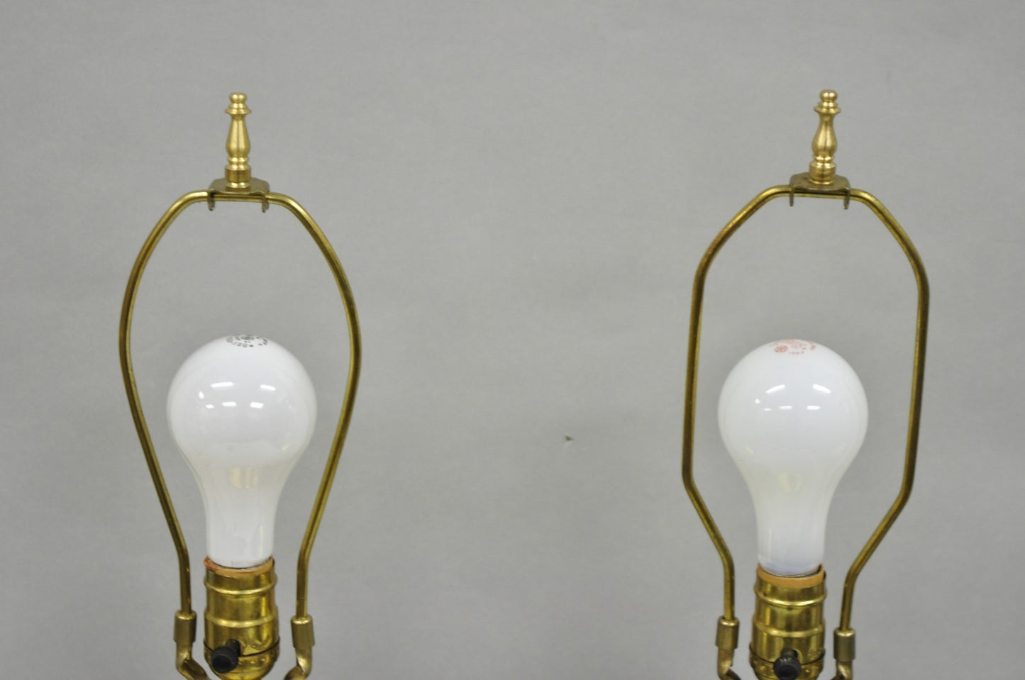 Vintage Oriental Porcelain Chinese Ginger Jar Chinoiserie Table Lamps - a Pair