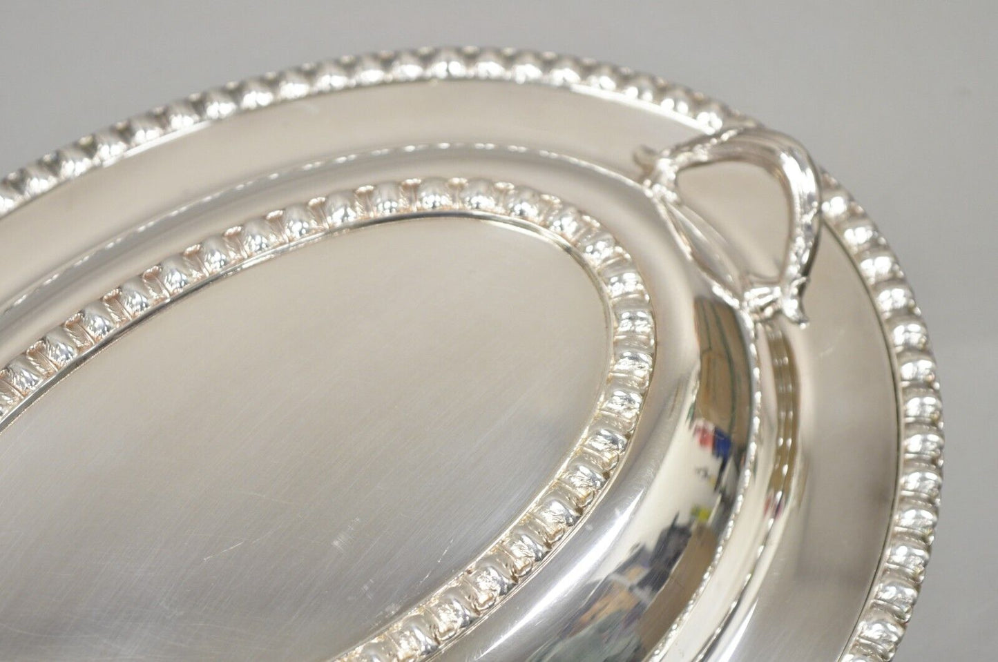 Vintage WM Rogers Fenwick Silver Plated Lidded Vegetable Serving Platter