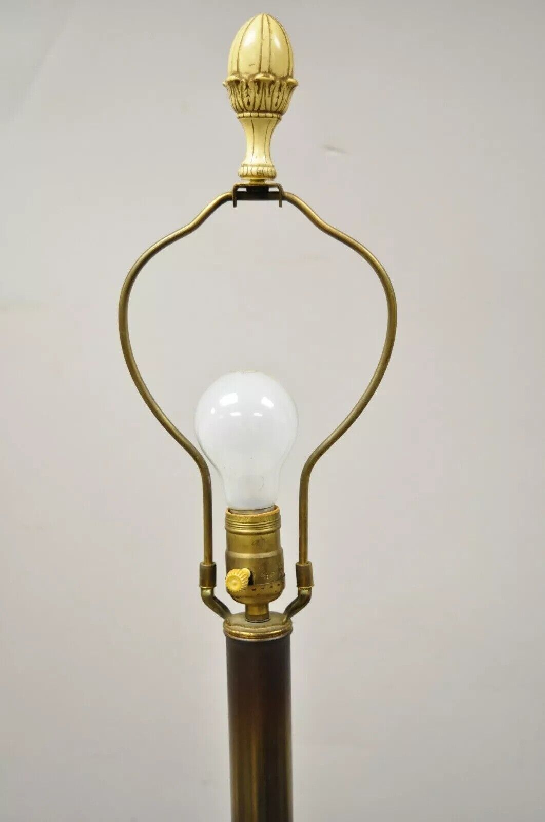 Vintage Mid Century Modern Italian Iridescent Blue Art Glass Tall Table Lamp