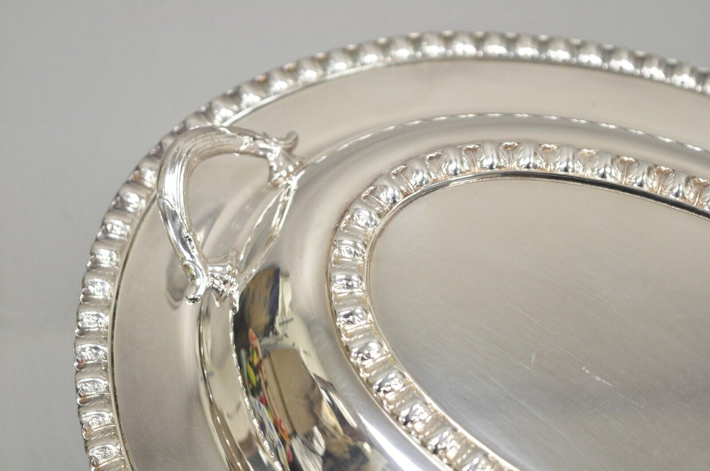 Vintage WM Rogers Fenwick Silver Plated Lidded Vegetable Serving Platter