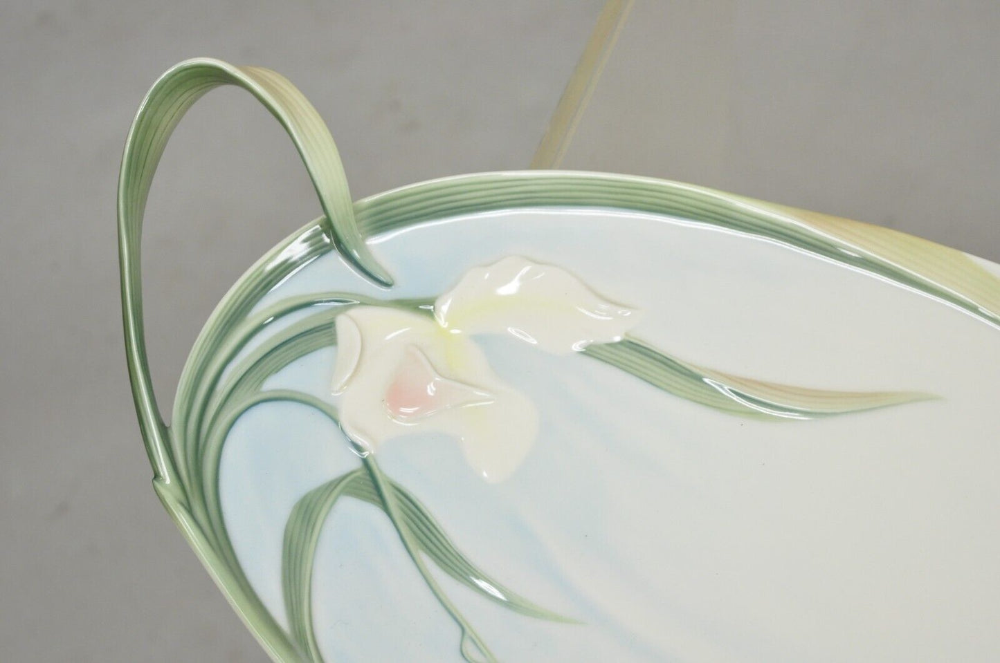 Franz Collection Papillon Butterfly Porcelain Ornamental Platter Handled Tray