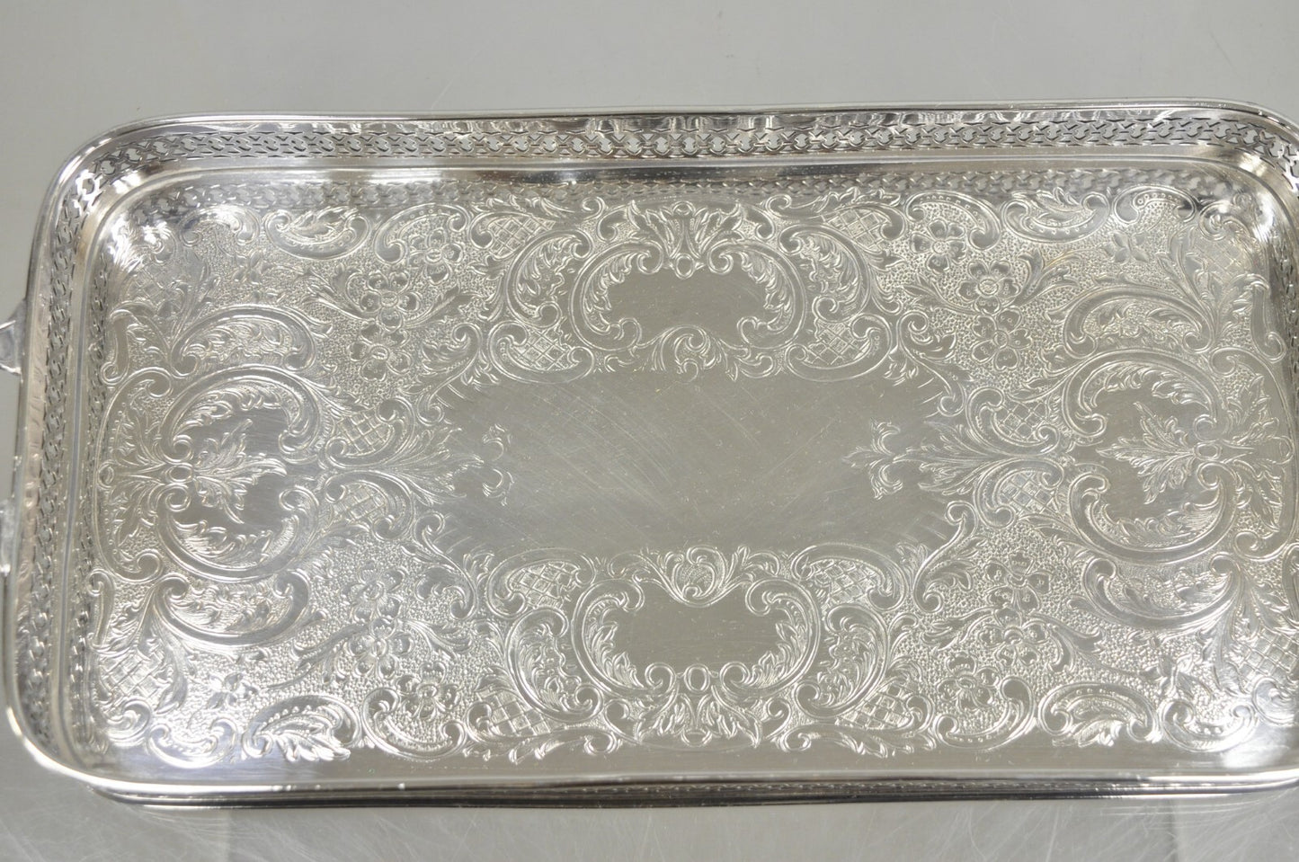 Vintage Wallace 335 Victorian Silver Plated Small Whatnot Trinket Dish Tray