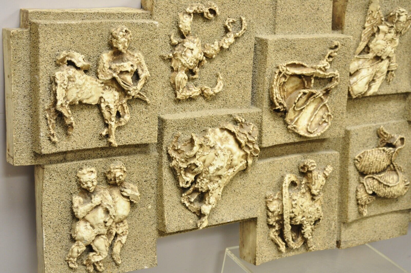 Vintage Finesse Originals 1970s Brutalist Figural Zodiac Wall Sculpture