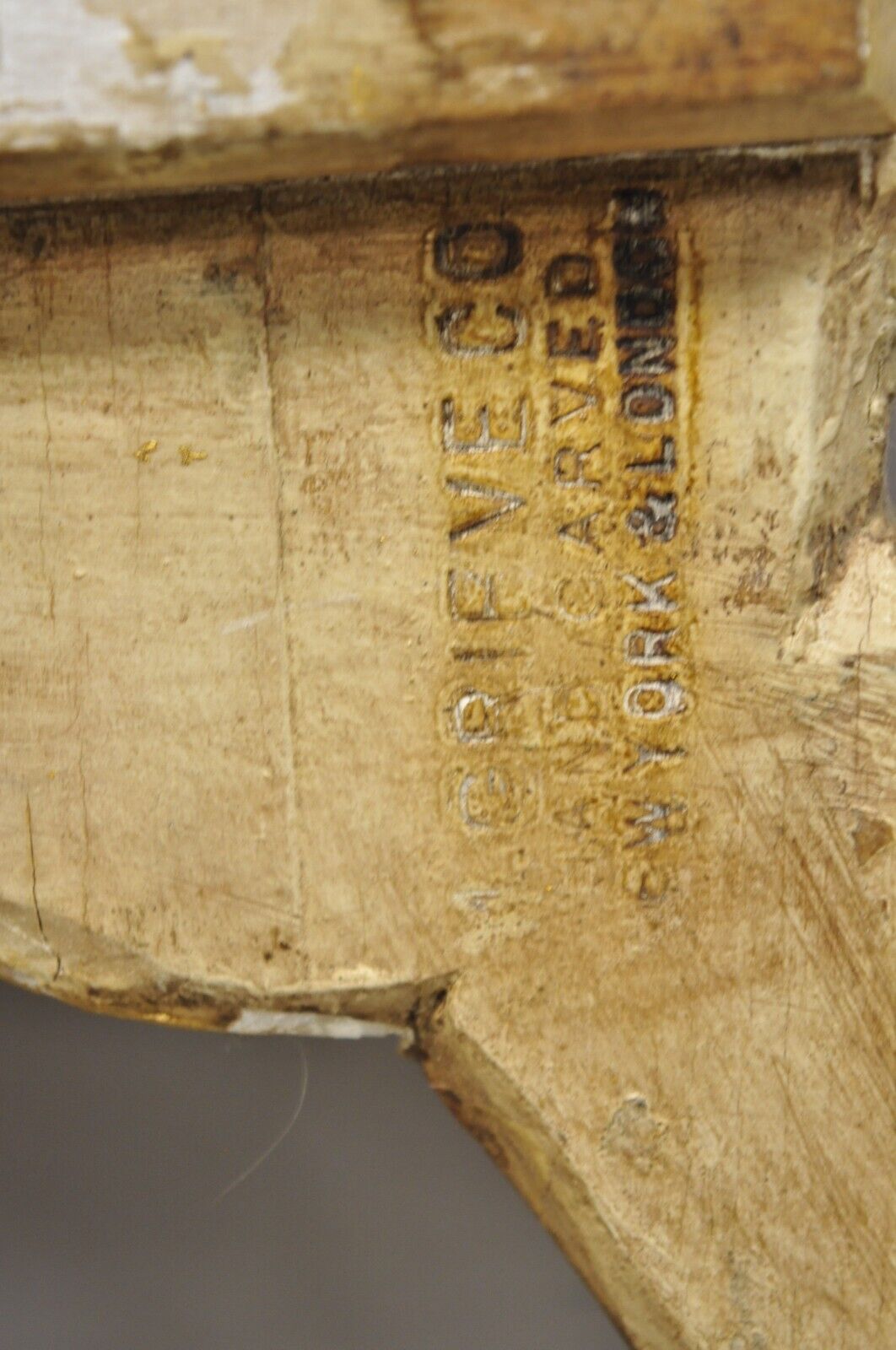 Antique M. Grieve Co Italian Carved Wood Gold Louis XVI Style Round Wall Mirror