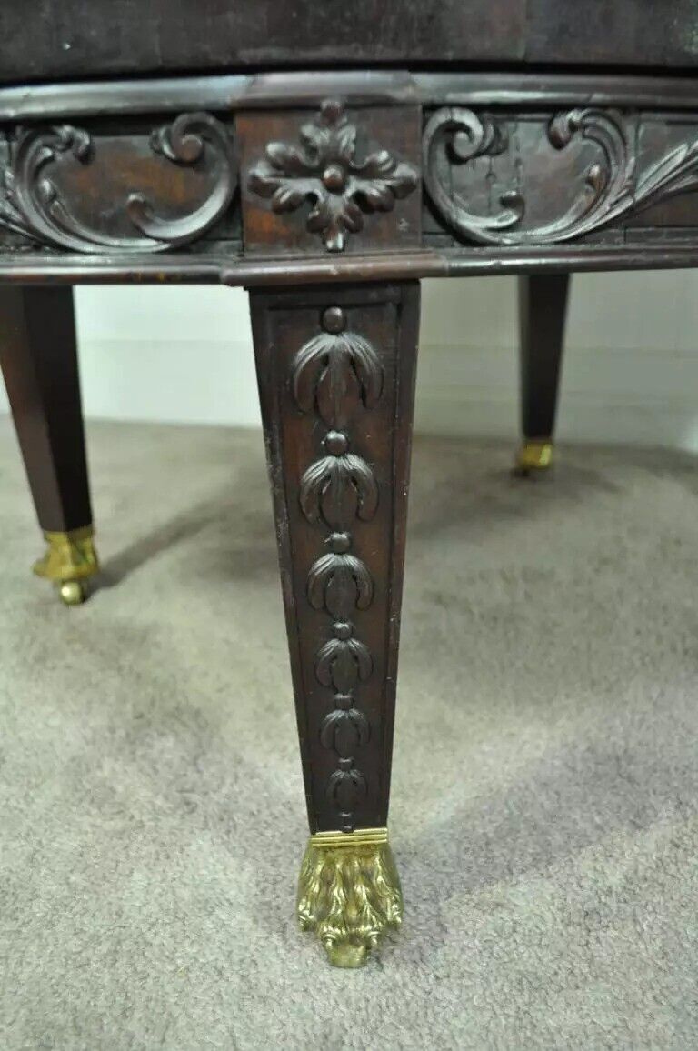 19th Century George III Style Mahogany and Brass Wine Cooler Cellarette on Stand