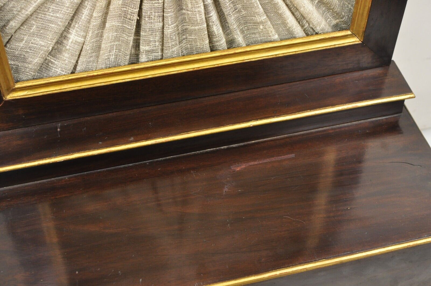Antique English Victorian Hand Crank Mahogany Case Portable Upright Barrel Piano