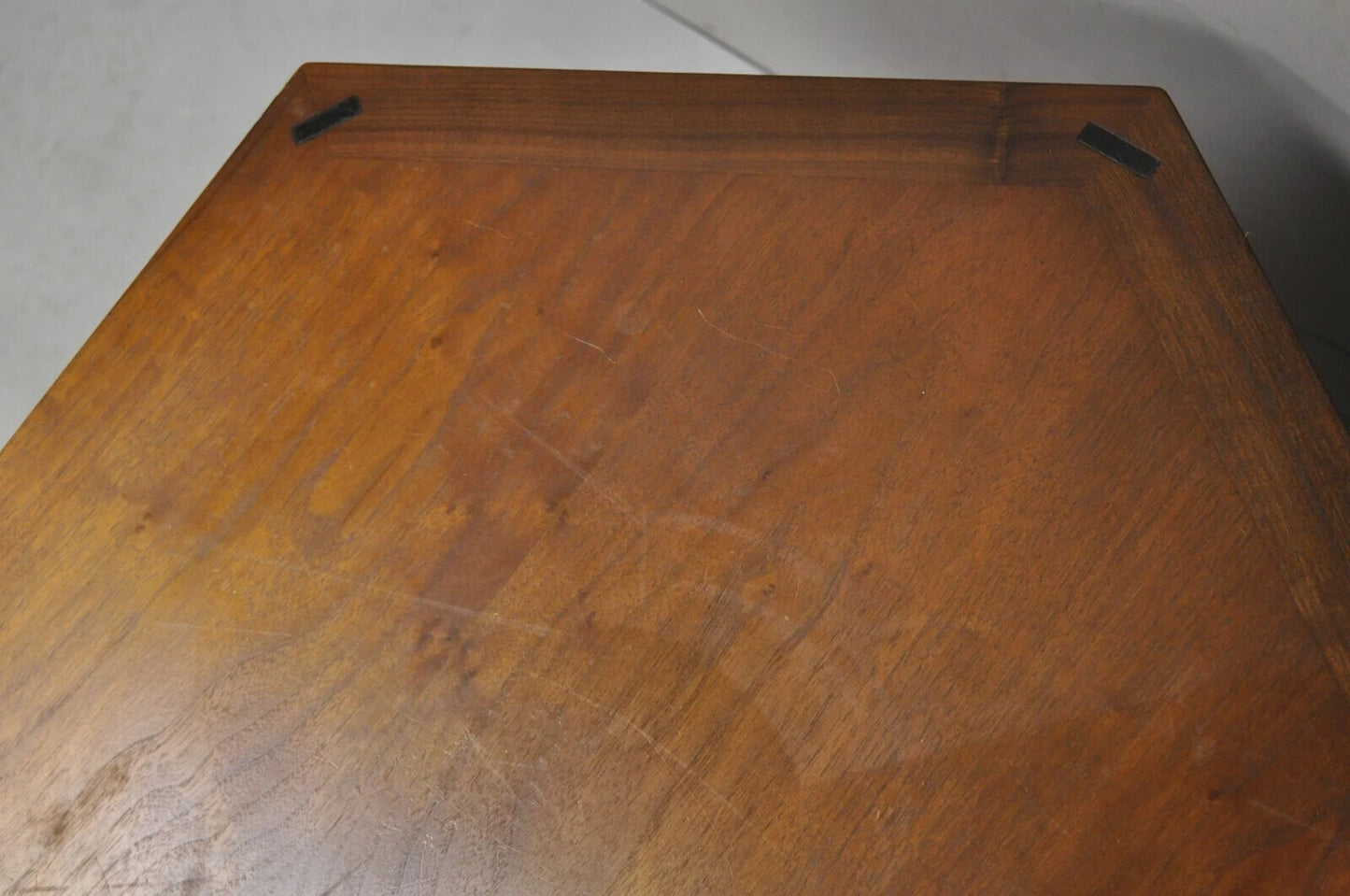 Lane Altavista Mid Century Modern Walnut 2 Door Side Drum Cabinet End Table