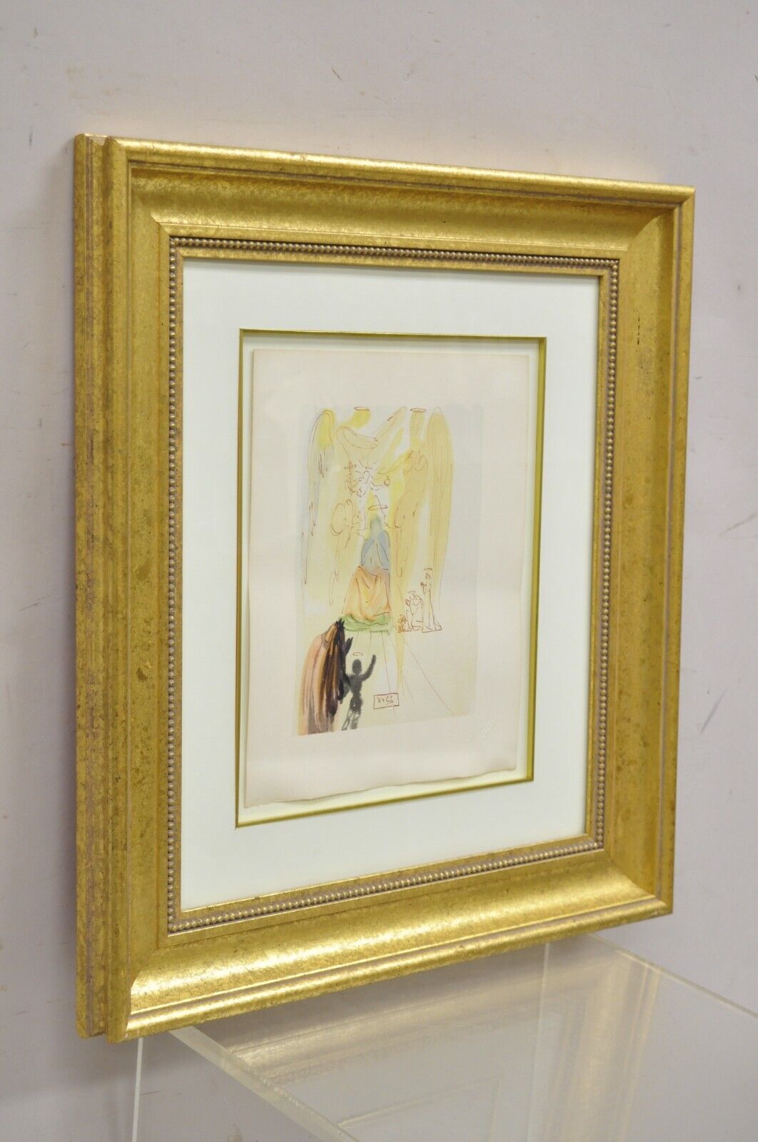 Vintage Salvador Dali Divine Comedy The Triumph of Christ and the Virgin Framed