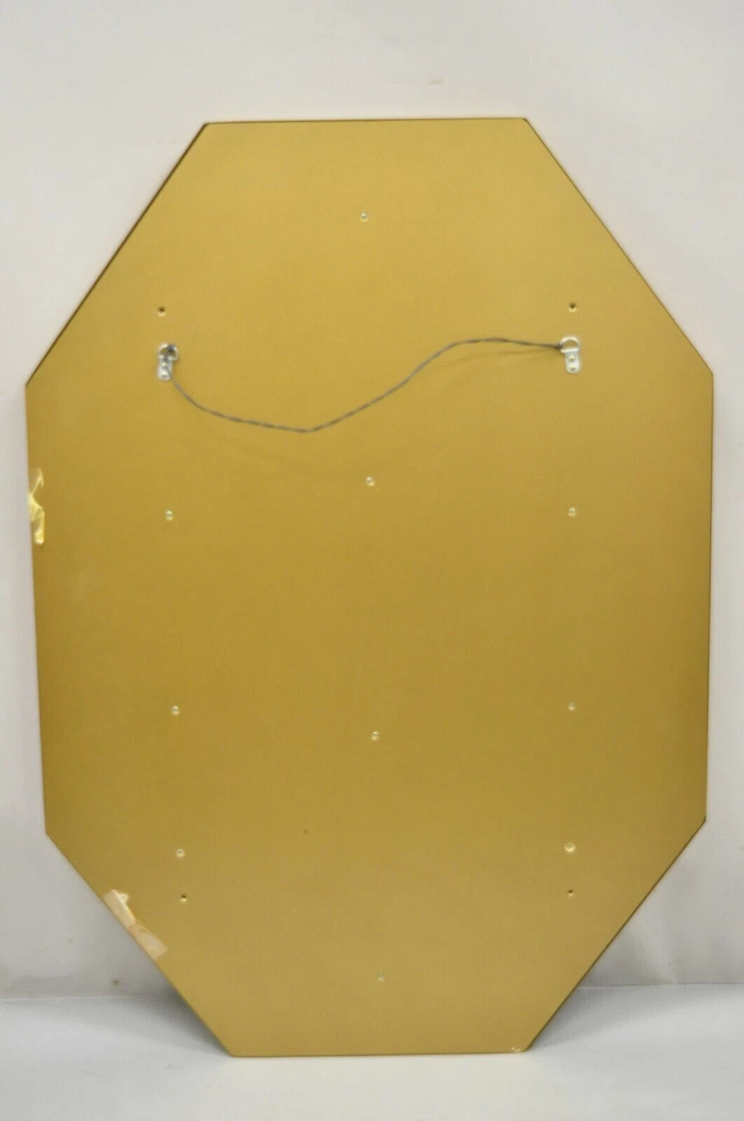 Vintage Mastercraft Bernhard Rohne Brass Octagonal Frame Modernist Wall Mirror