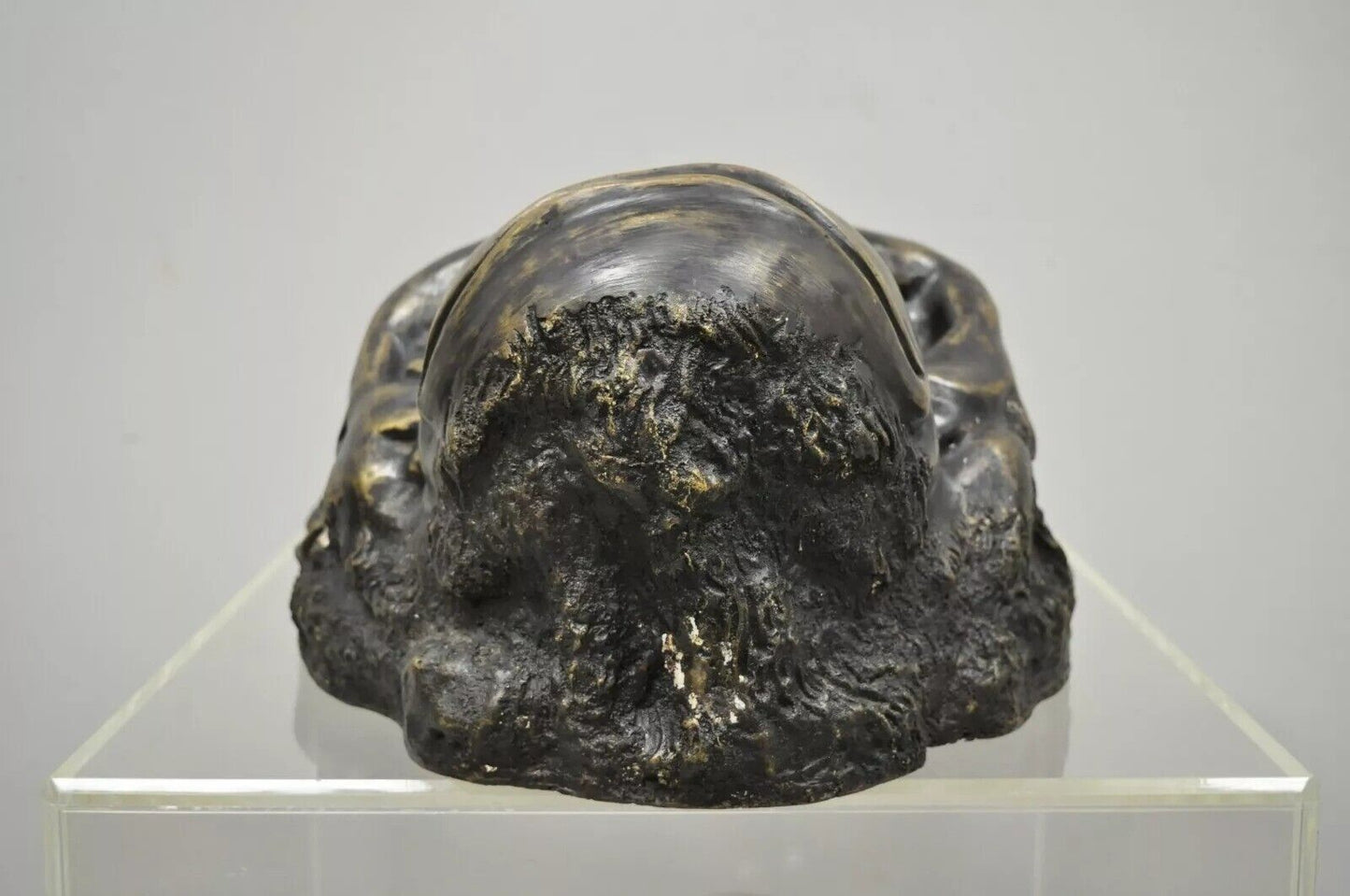 Large Cast Bronze 20" Gorilla Head Wall Sculpture Statue Wildlife Collector (A)