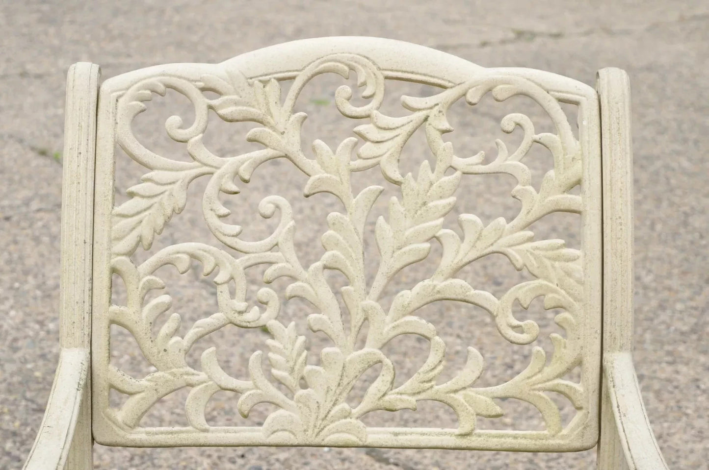 Cast Aluminum Leafy Scroll Outdoor Patio Dining Arm Chairs - Set of 4