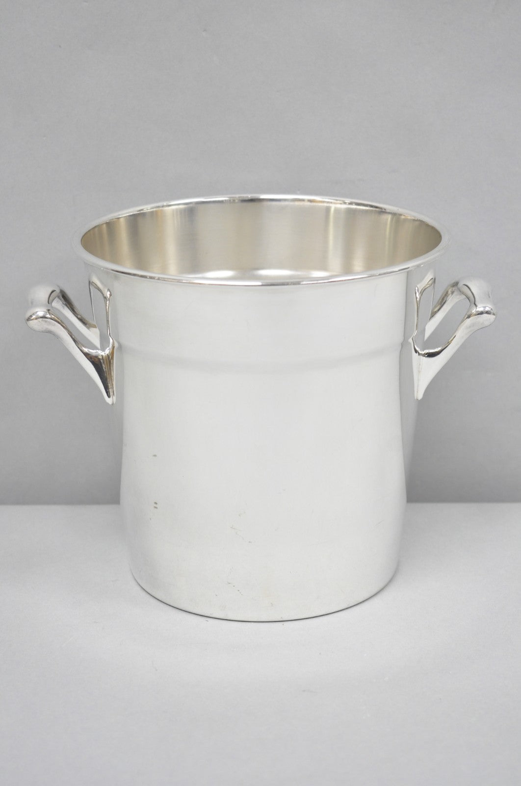 Vintage Crescent Mid Century Modern Silver Plated Champagne Chiller Ice Bucket