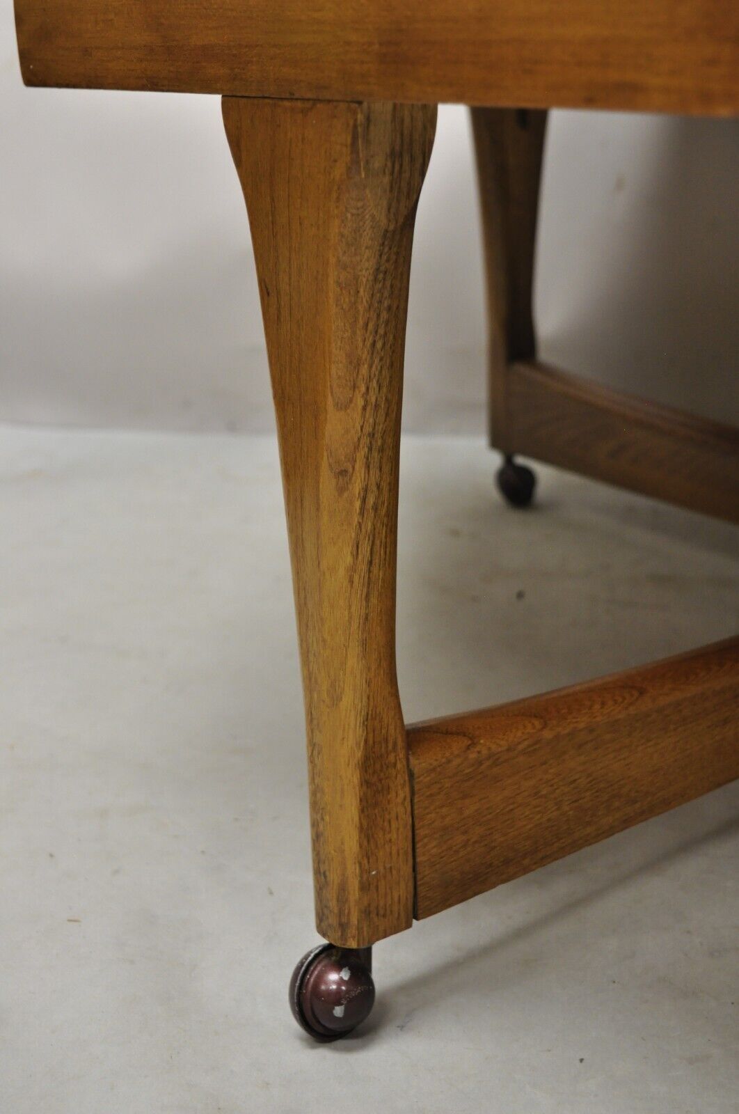 Lane Mid Century Modern Walnut Octagonal Stretcher Base Coffee Table