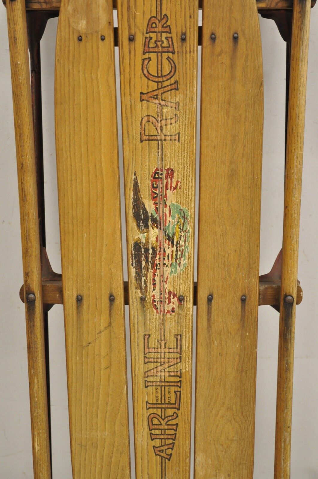Vintage Flexible Flyer Airline Racer No 60 Wooden Sled Planet Jr USA