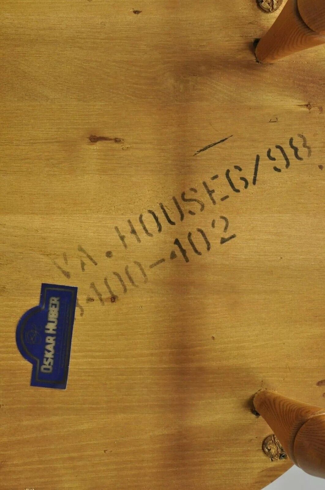 Vintage Oskar Huber Oak Wood Windsor Style Fan Back Rocker Rocking Chair