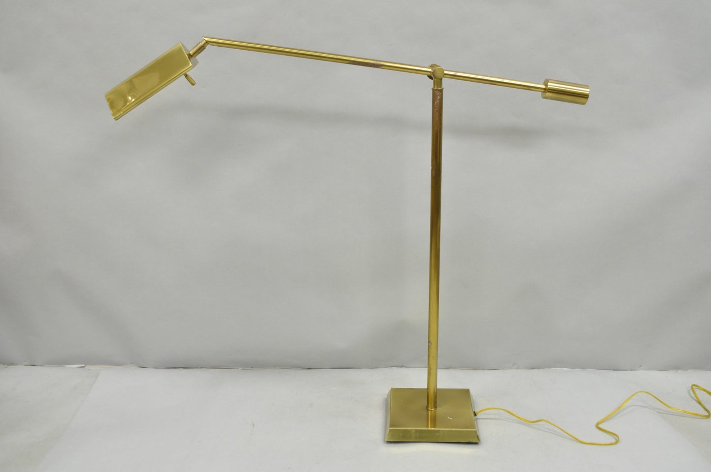 Vintage Frederick Cooper Mid Century Modern Brass Pharmacy Task Floor Lamp