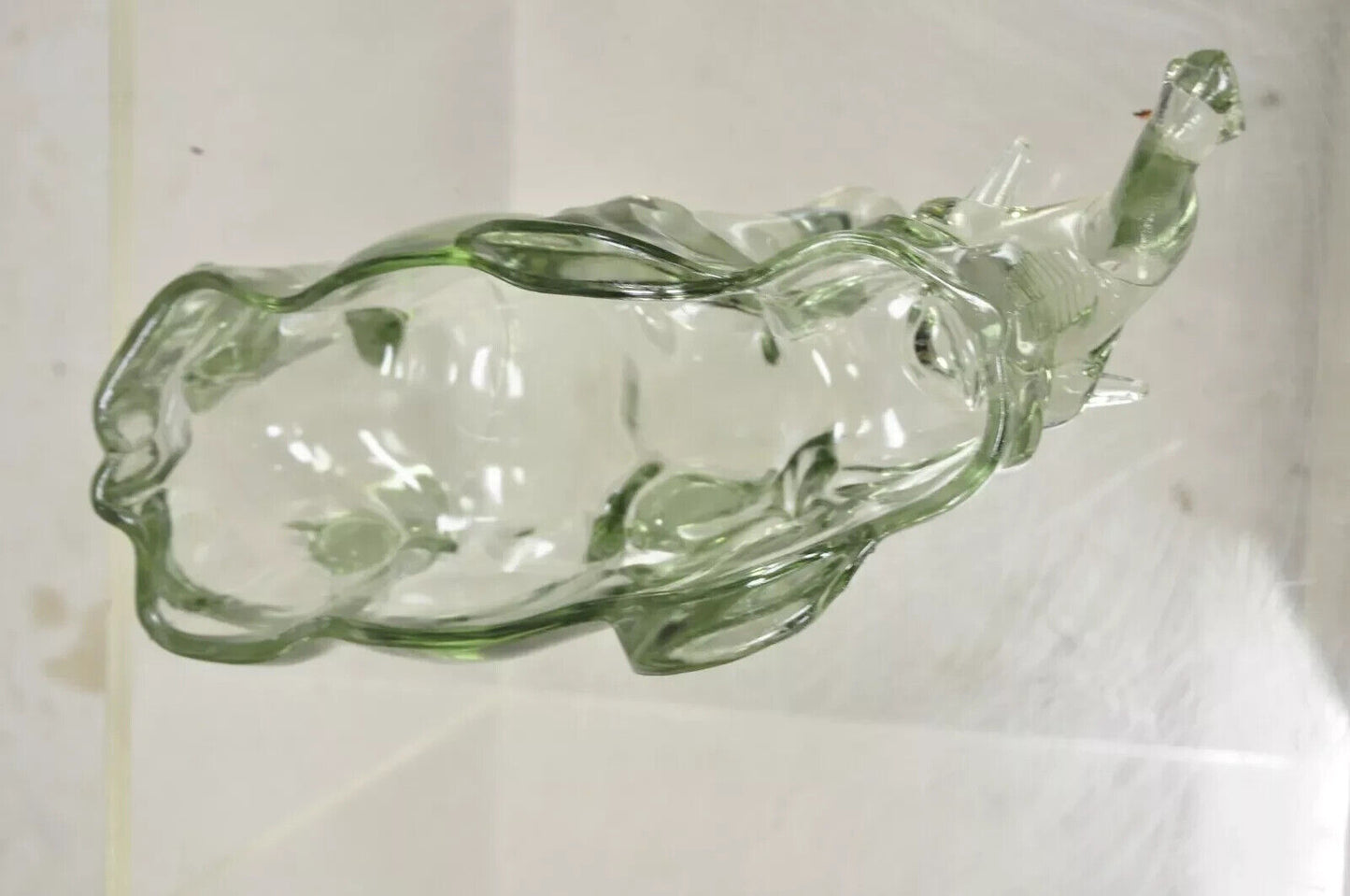 Vintage Tiara Indiana Glass 15" Elephant Lidded Candy Trinket Dish in Box