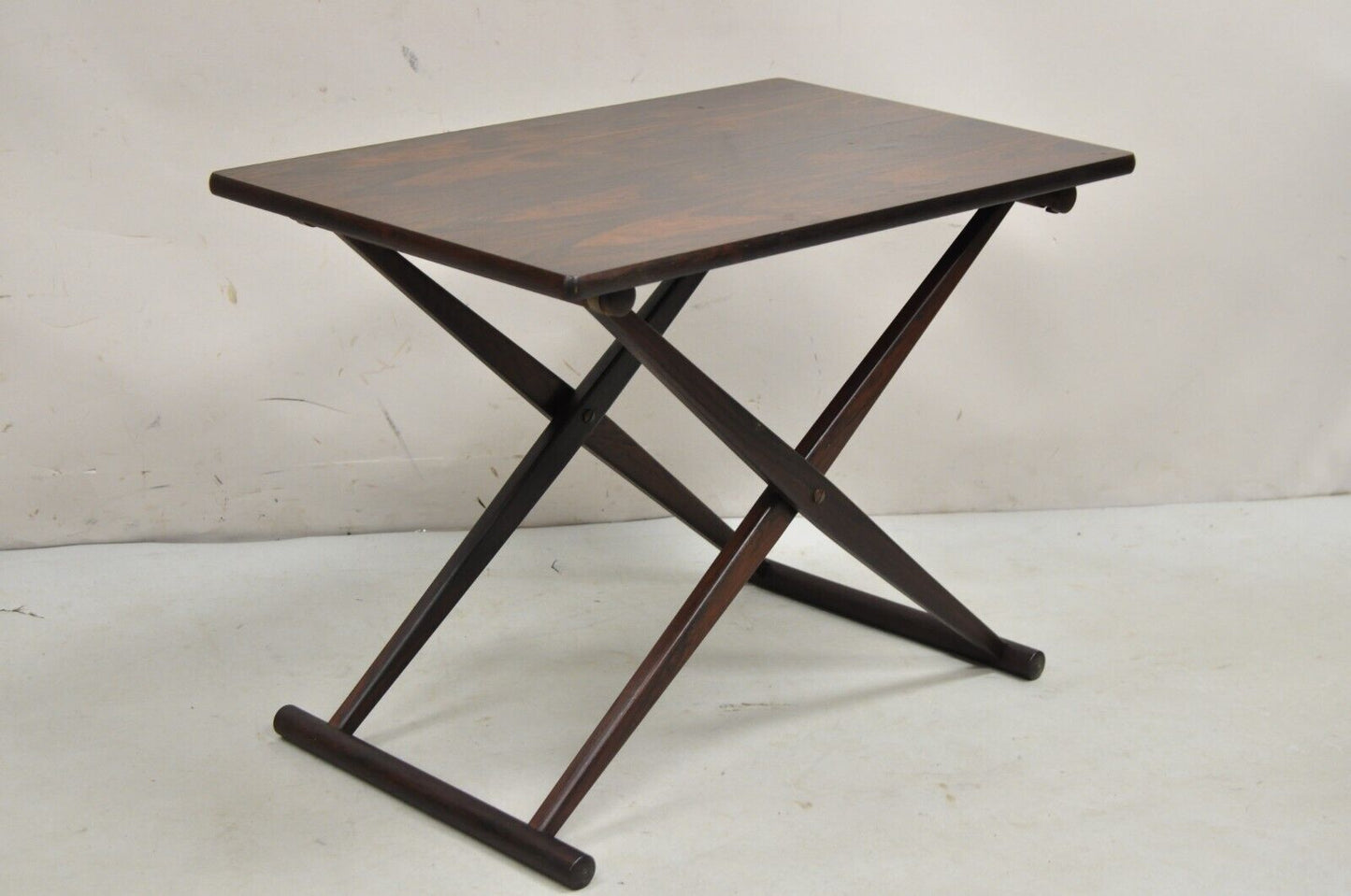 Knud Andersen Mid Century Modern Danish Rosewood Folding Side Table for Aarhus