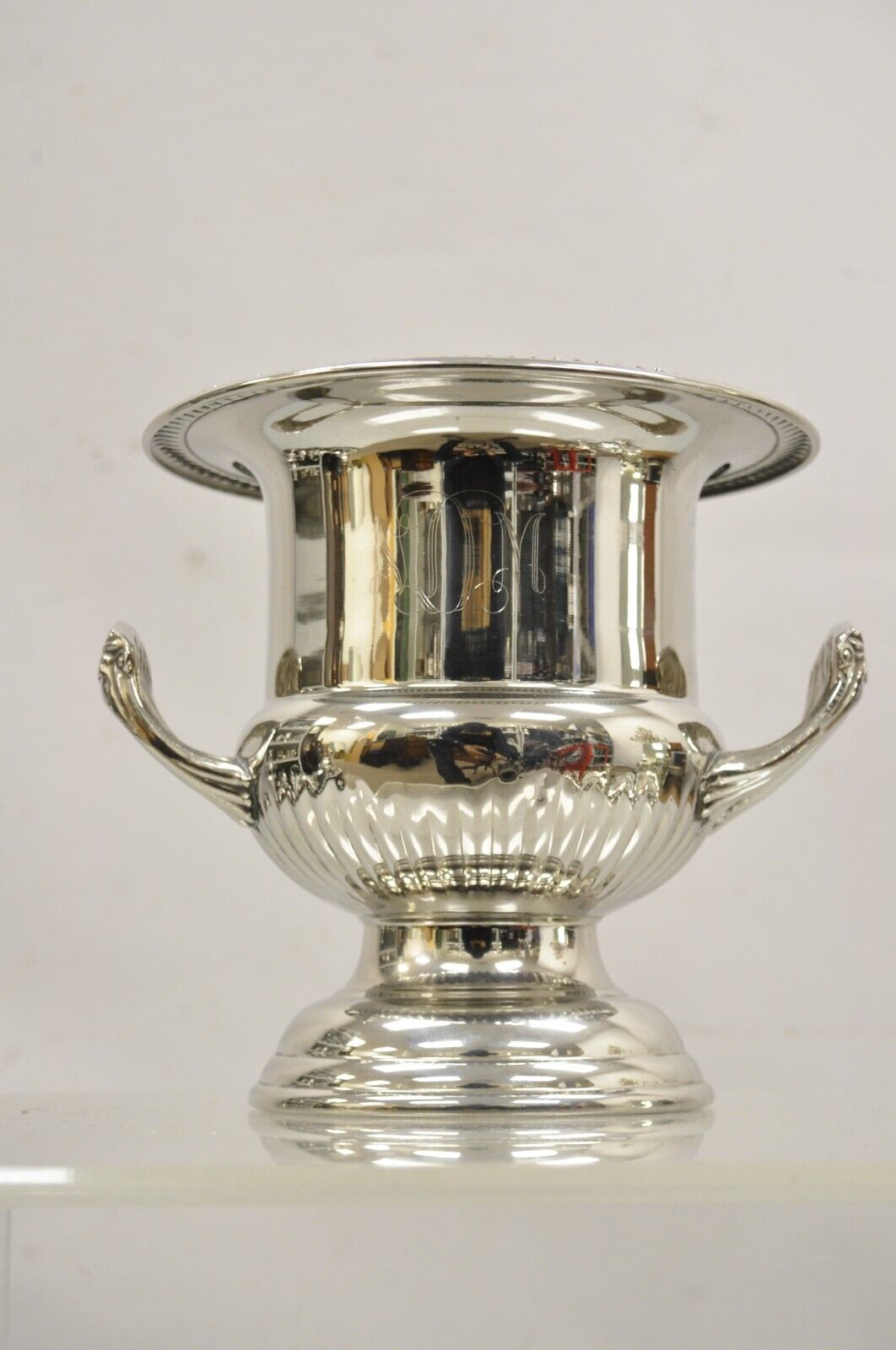 Vintage Regency Style Silver Plated Trophy Cup Champagne Chiller Ice Bucket