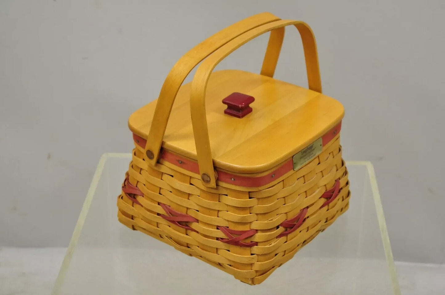 Vintage Longaberger Christmas Edition 2000 Edition Deck the Halls Basket w/ Lid