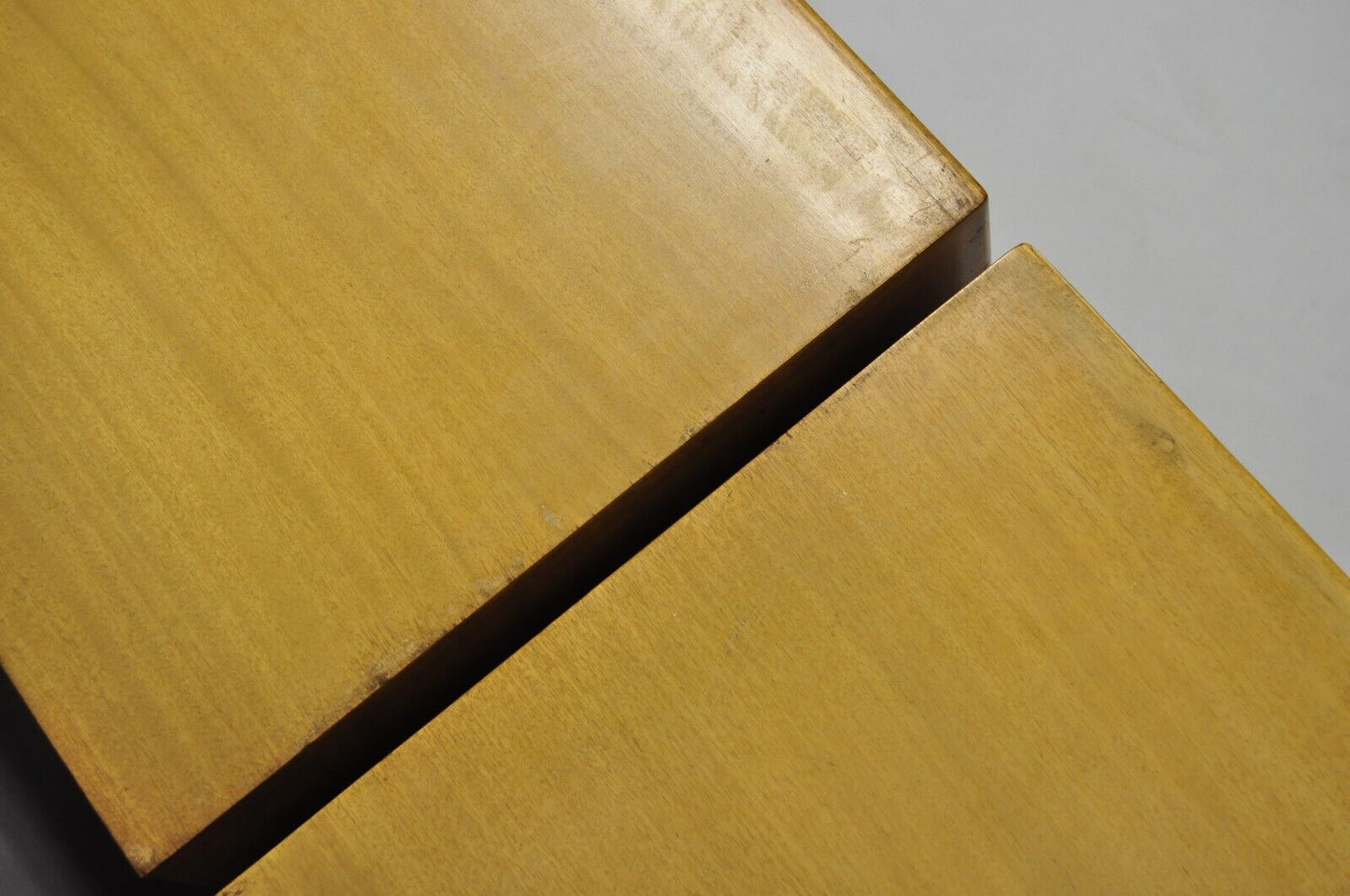 Mid Century Modern Mahogany James Mont Style Nightstands by Red Lion - a Pair