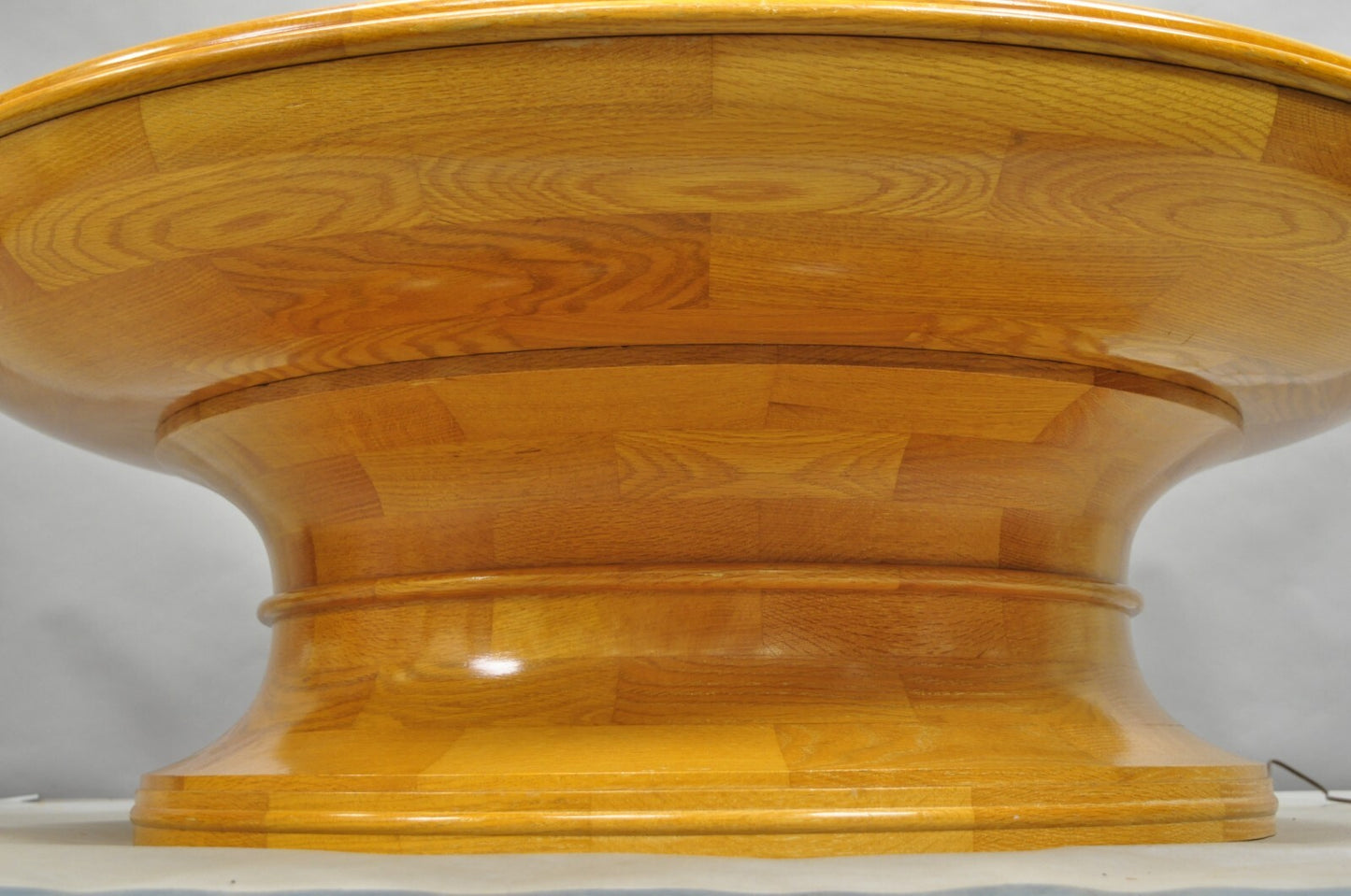 Vintage 1978 Paul Persoff Design Large 48" Custom Working Clock Coffee Table