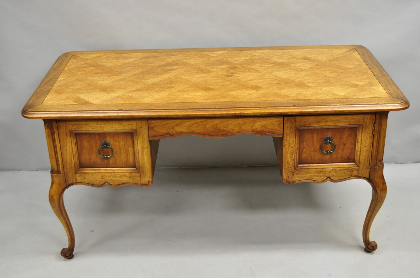 Drexel Heritage French Country Manor Collection 60" Parquetry Inlay Writing Desk