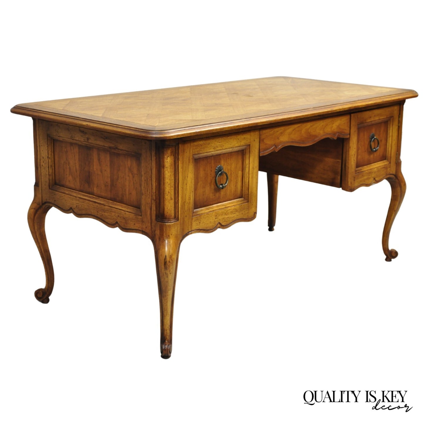 Drexel Heritage French Country Manor Collection 60" Parquetry Inlay Writing Desk