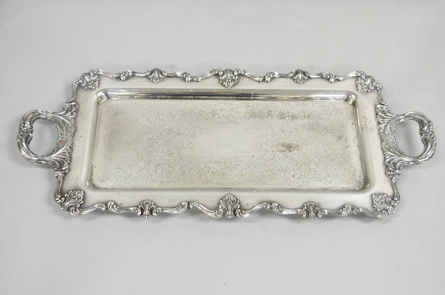 W&S Blackinton Victorian Silver Plated Narrow Serving Platter Dish Bar Tray