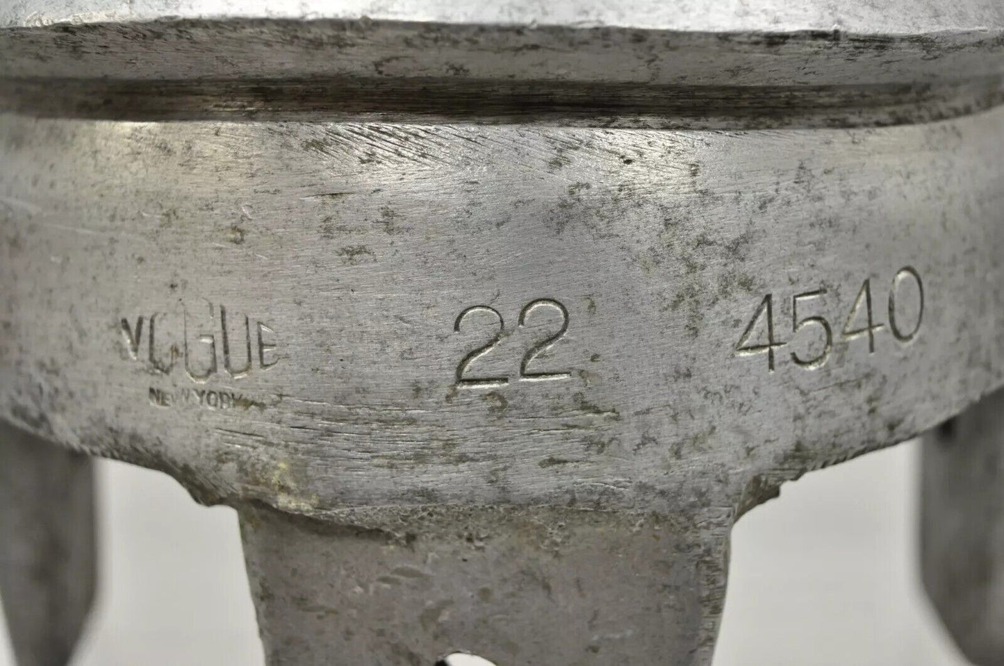 Vintage Vogue New York Aluminum 22 450 Woman's Hat Block Mold Form Millinery D