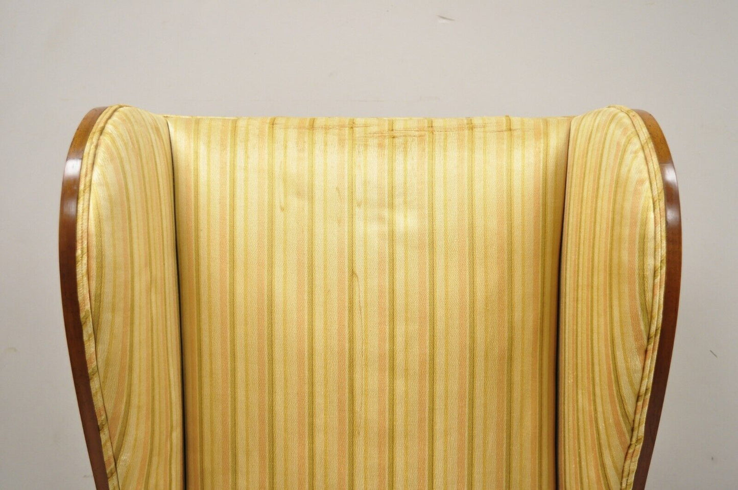 Vintage High Back French Hollywood Regency Stately Throne Lounge Arm Chair