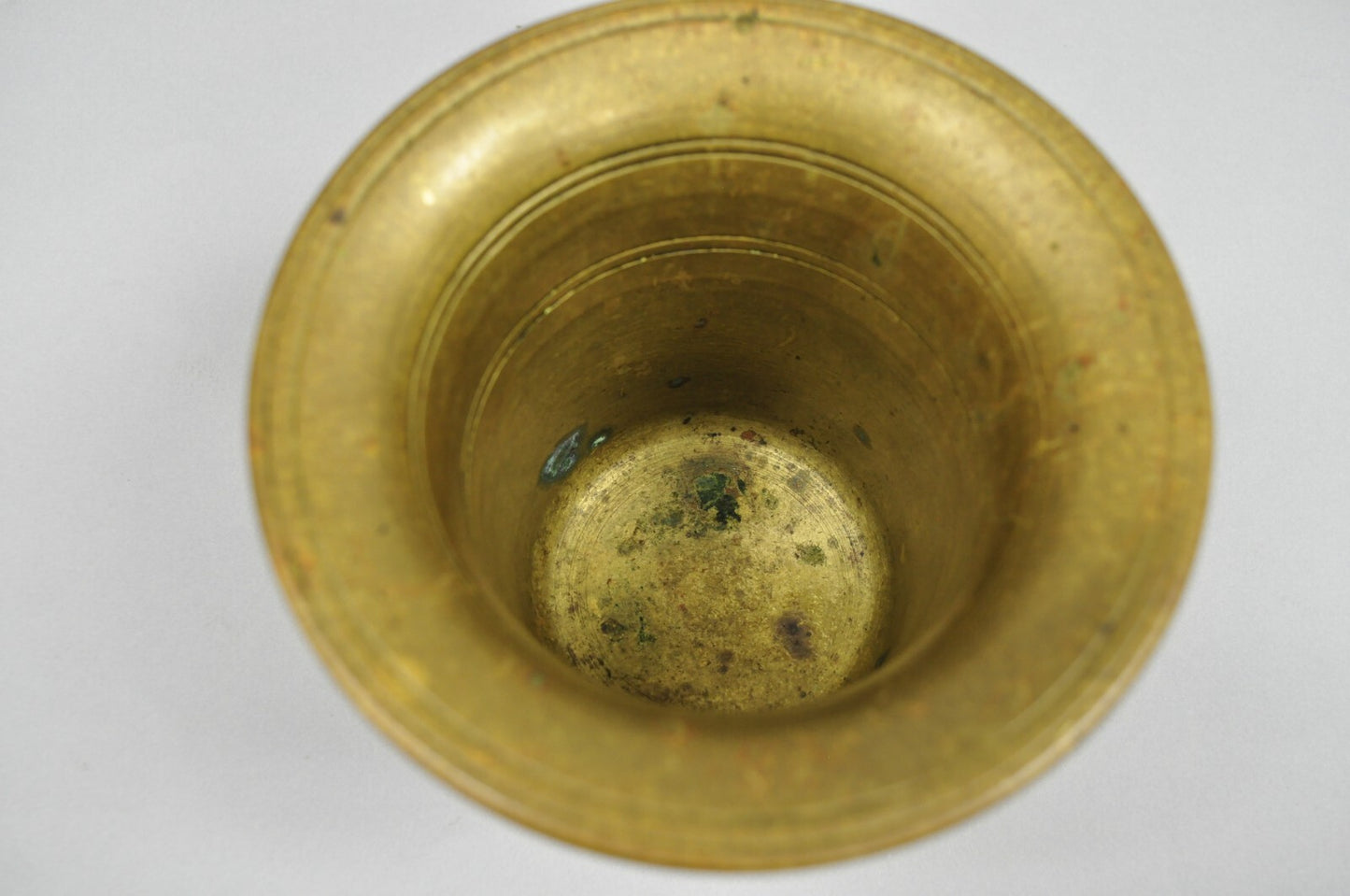 Antique Solid Bronze Brass Large German Apothecary Mortar with Pestle - 2 Pcs