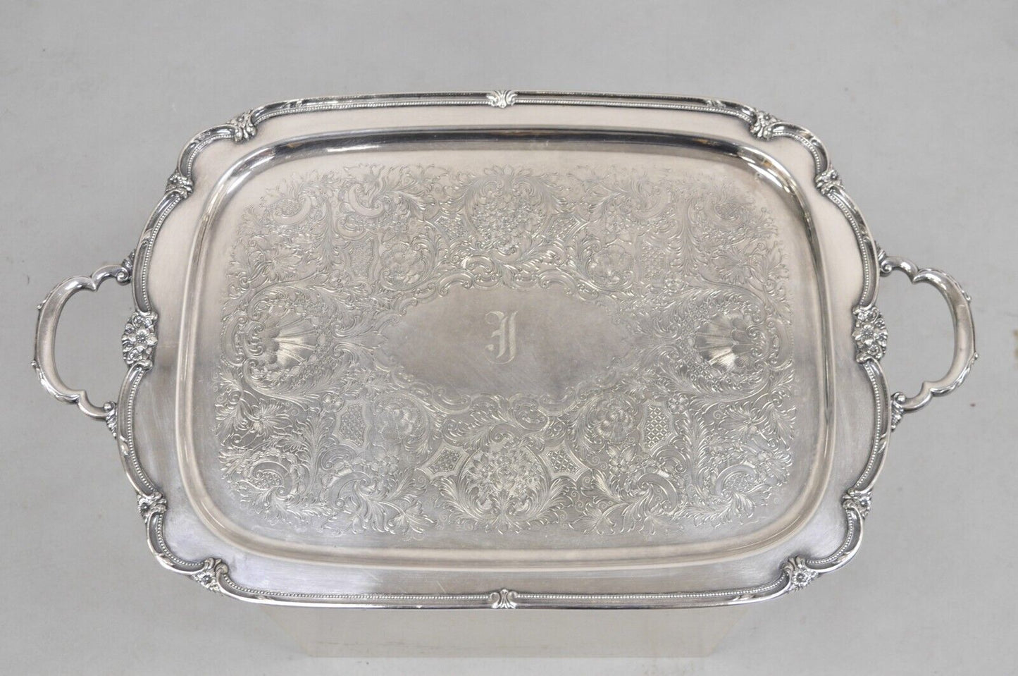 Vintage 1847 Rogers Bros Remembrance 9898 Silver Plated Serving Platter Tray
