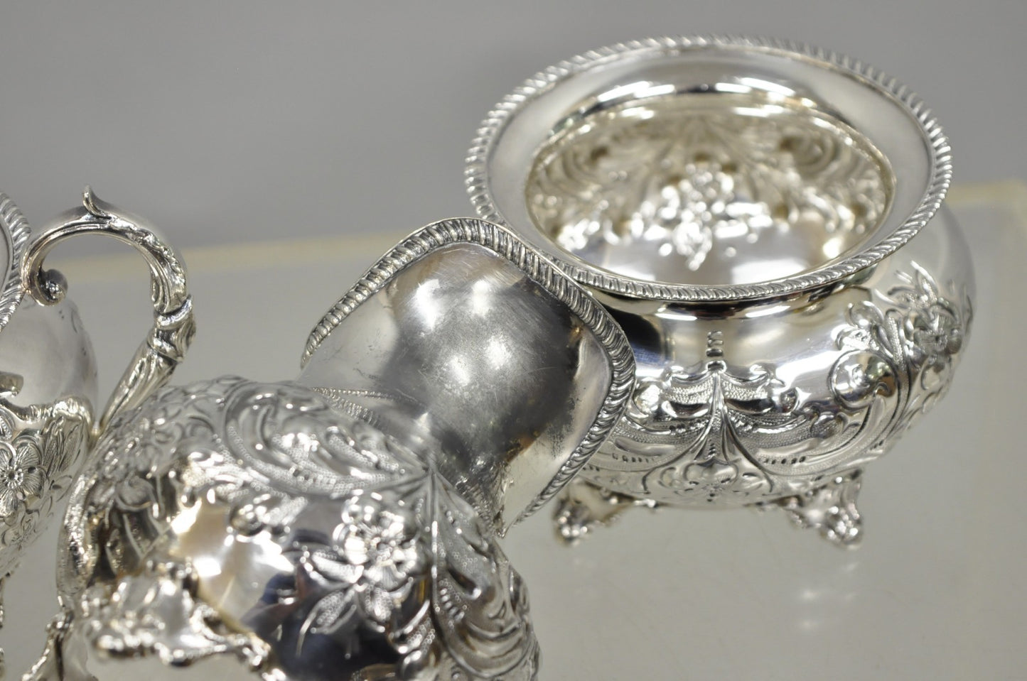 Antique John Turton Sheffield England Victorian Silver Plated Tea Set - 7 Pc Set