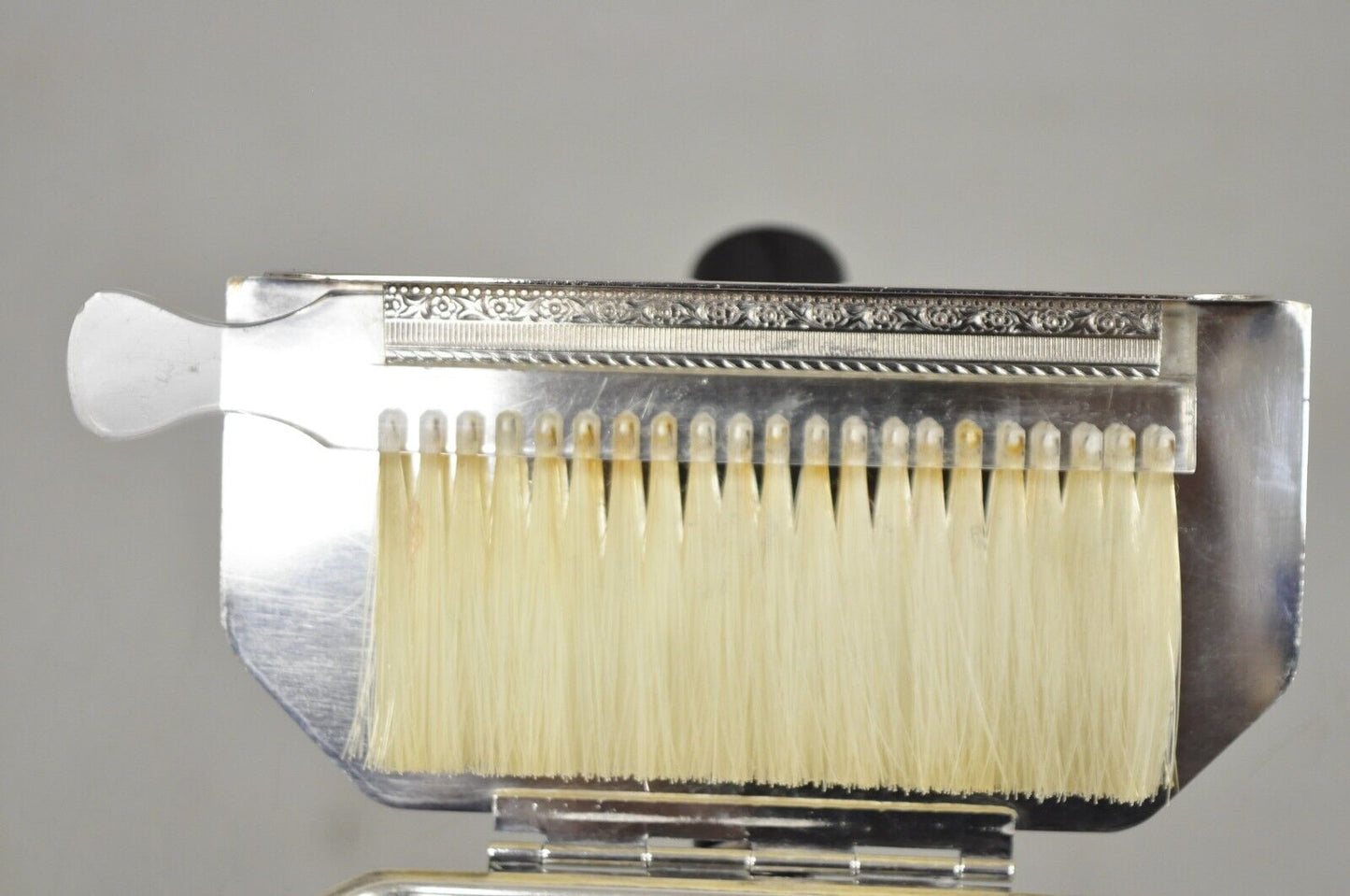 Sheffield Silver Co. USA Silver Plated Butlers Crumb Catcher Tray w/ Broom