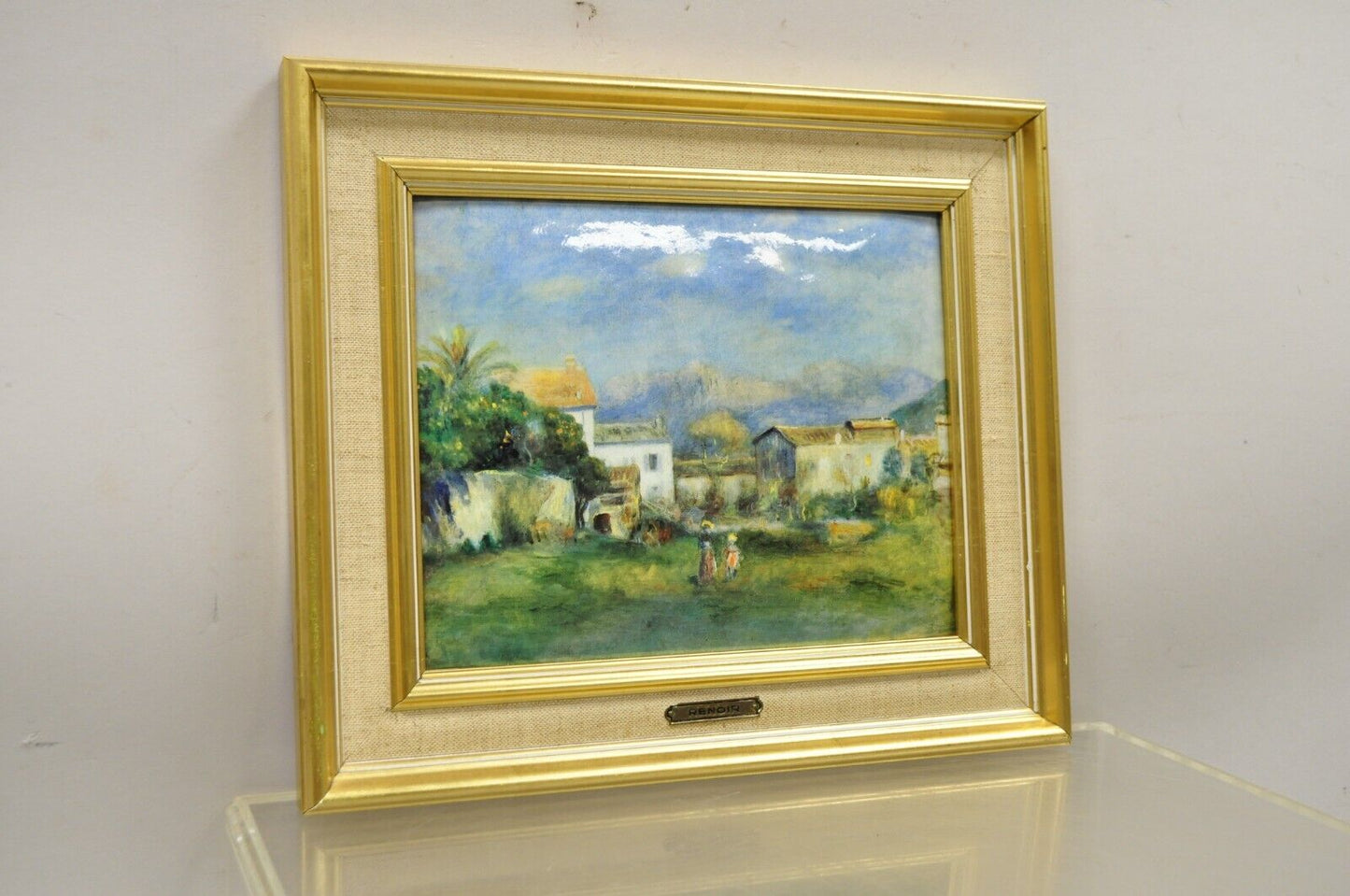 Helca Martele A La Main Hammered Enamel Painting Renoir Vue de Cagnes