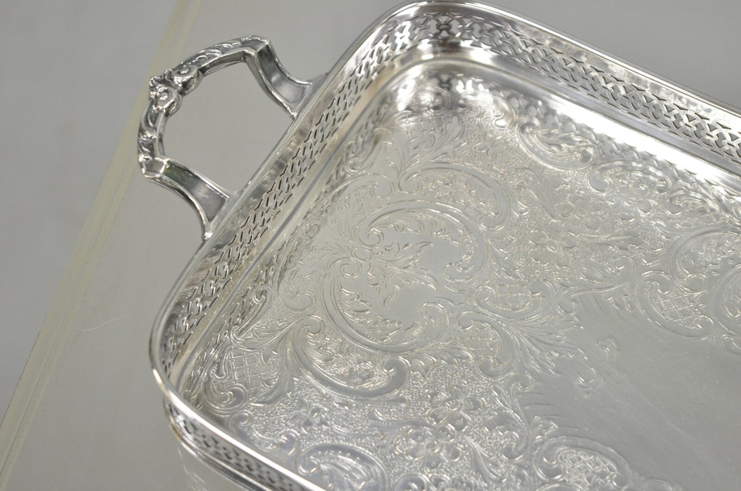 Vintage Wallace 335 Victorian Silver Plated Small Whatnot Trinket Dish Tray
