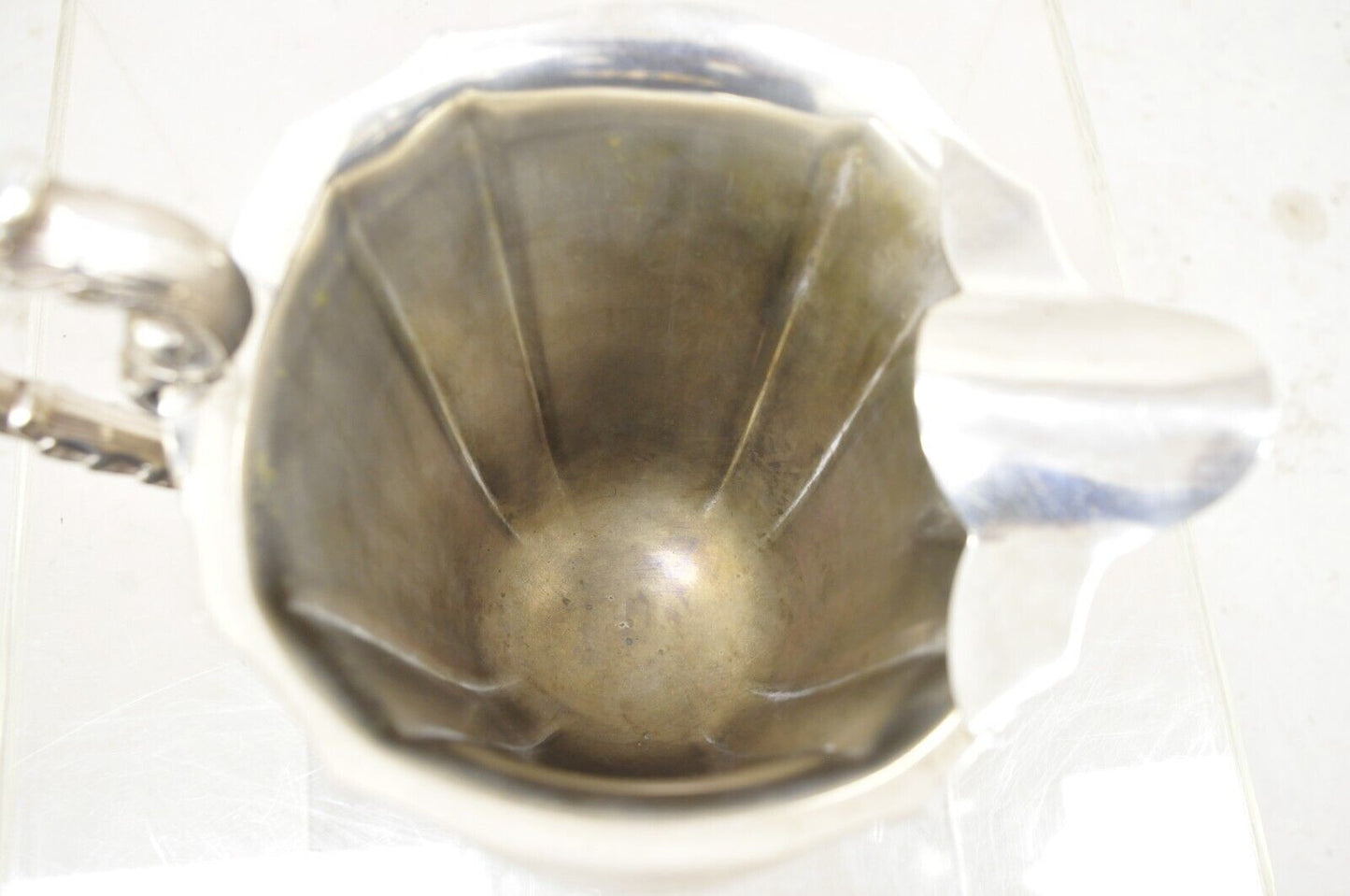 Vintage Victorian Silver Plated Fluted Paw Feet Footed Water Beverage Pitcher