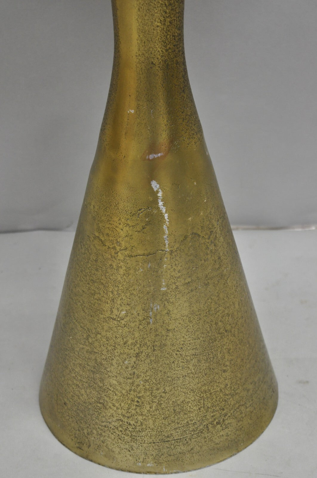 Modern Burnished Cast Metal Gold Sculptural Round Drinks Side Table