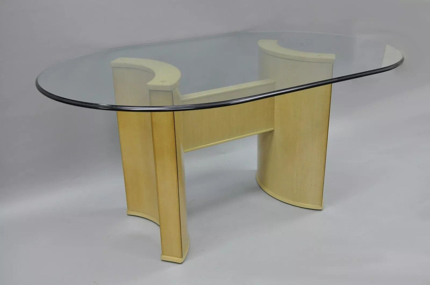 Drexel Heritage Compatibles Art Deco Style Blonde Wood Dining Room Set - 5 Pcs