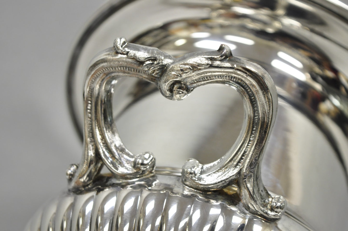 Vintage Regency Silver Plated Trophy Cup Urn Ribbed Champagne Chiller Ice Bucket