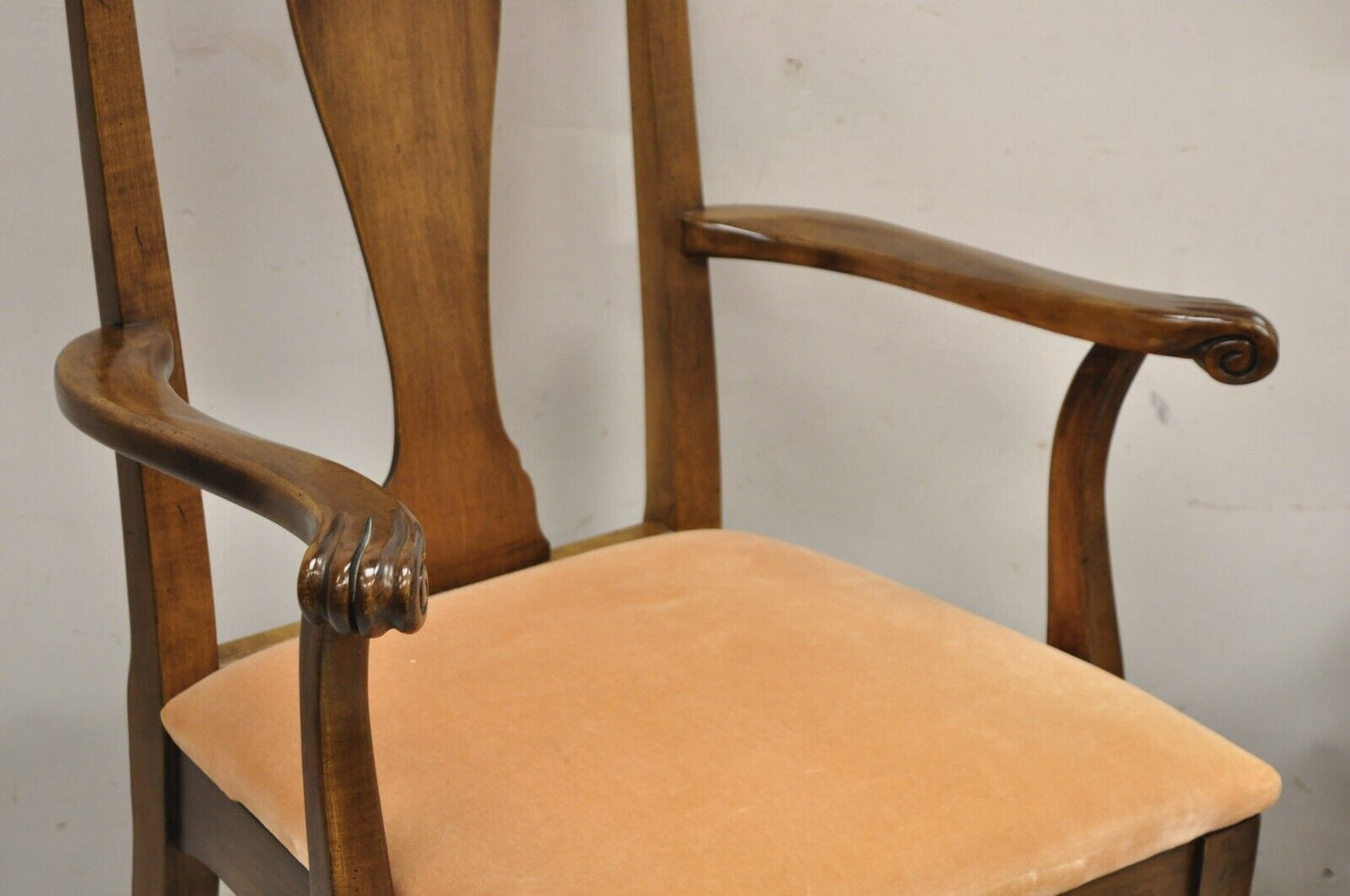Ethan Allen Classic Manor Maple Stretcher Base Dining Chairs 15-6001 - Set of 6