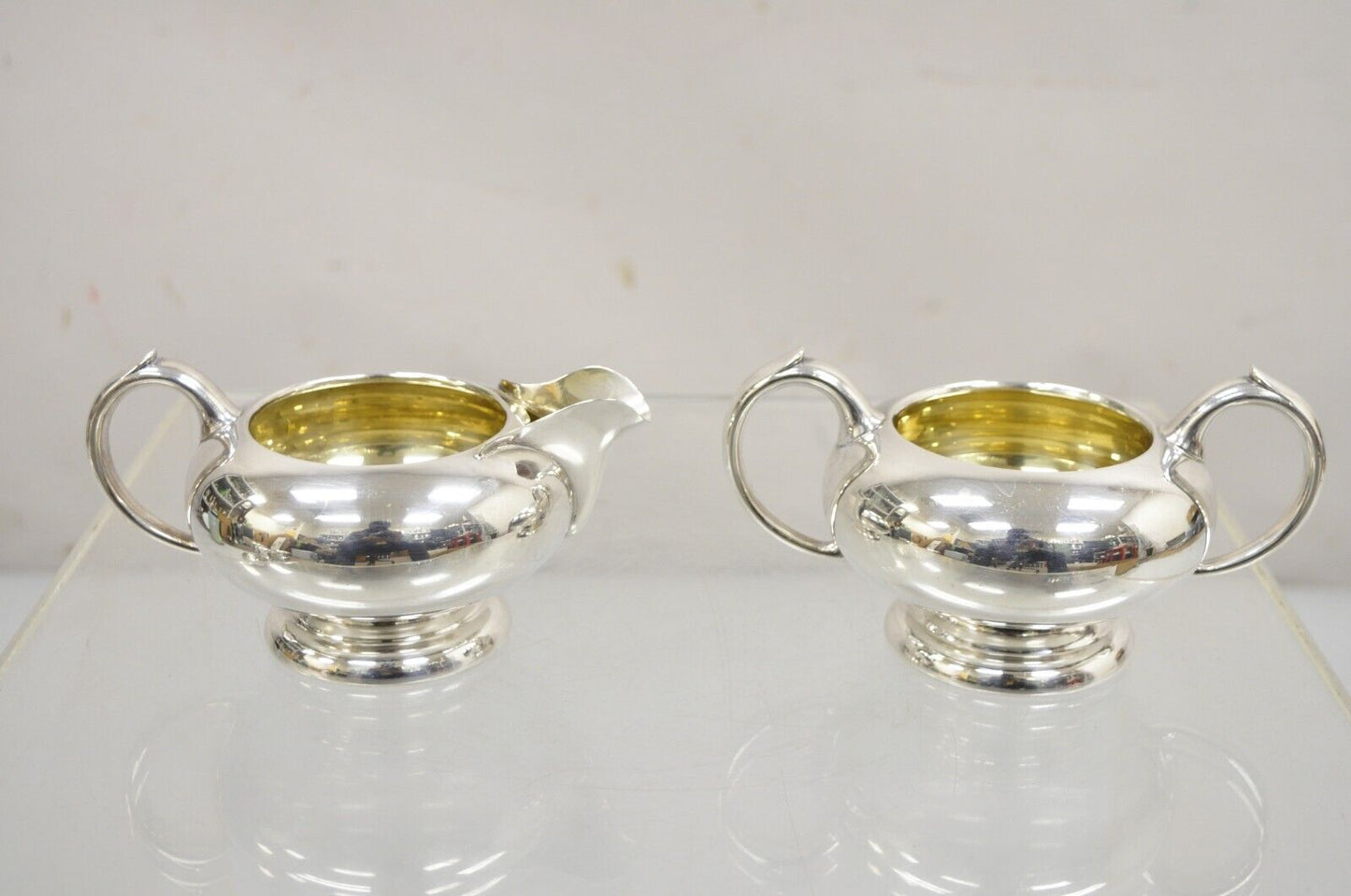 Antique Birks Regency Plate Silver Plated Tea Pot Set - 3 Pc Set