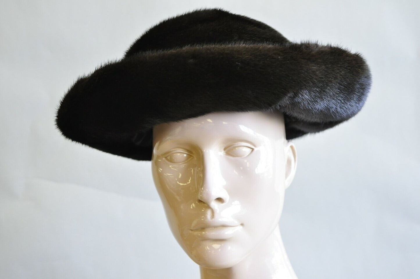 Vintage Severyn Fur Salon Brown Mink Fur Church Derby Ladies Winter Hat
