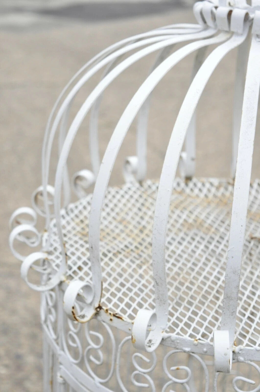 Vintage Victorian Style Scrolling Wrought Iron Metal 58" Birdcage Garden Decor