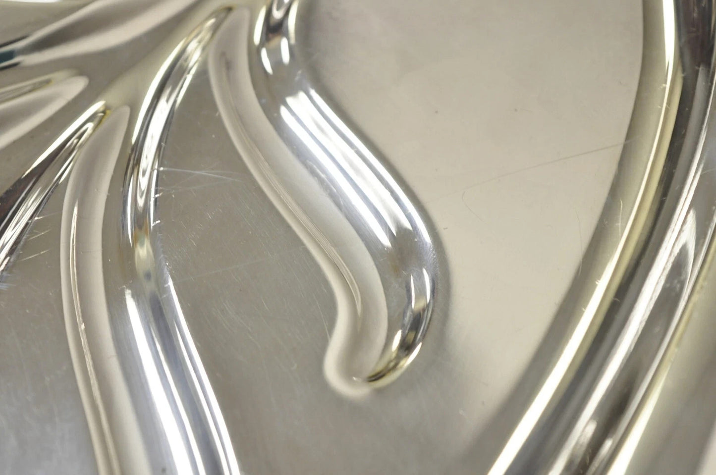 Vintage WM Rogers Regency Style Silver Plated 18" Oval Footed Meat Tray Platter