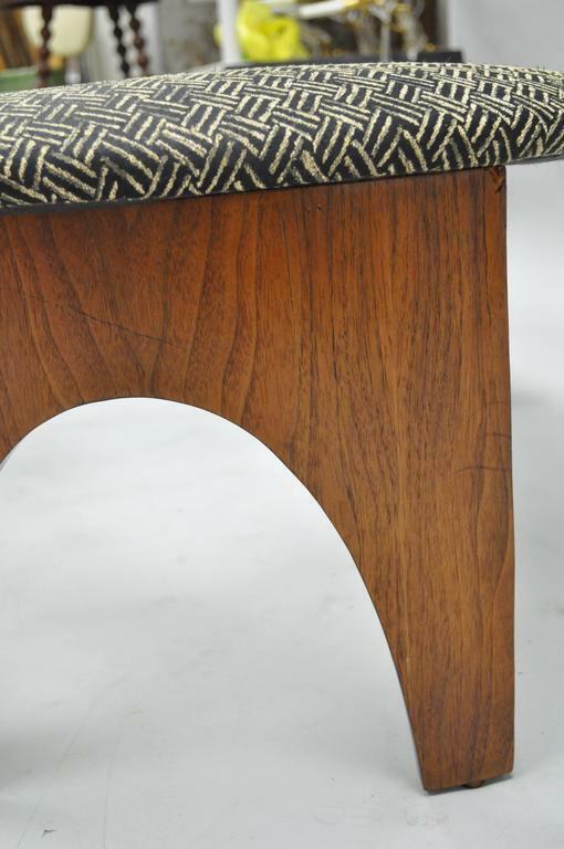 Henry P Glass Intimate Island Suite Walnut Upholstered Mid Century Coffee Table