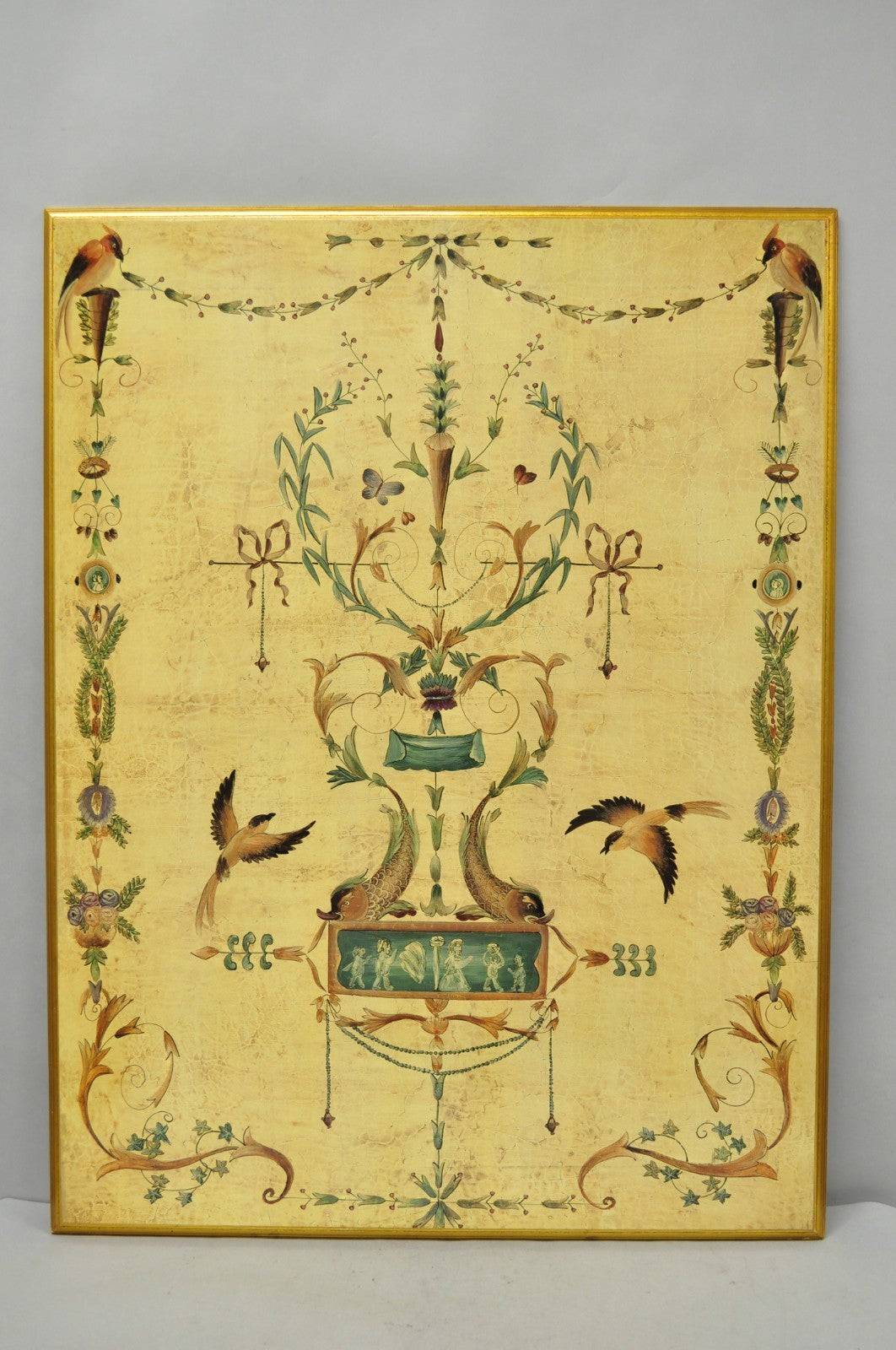 Vintage Ballard Design Neoclassical English Adams Style Printed Wall Art Picture